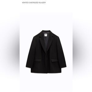 NWT Zara oversized vented black blazer M-L